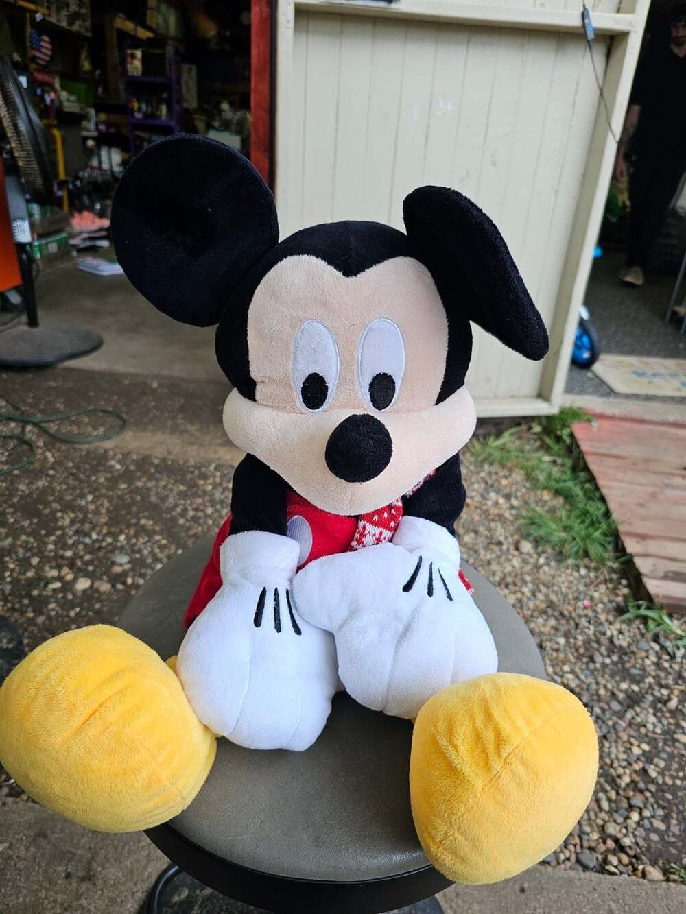 Disney Mickey Mouse Holiday Winter Scarf Plush Stuffed Animal 22 inch Goffa